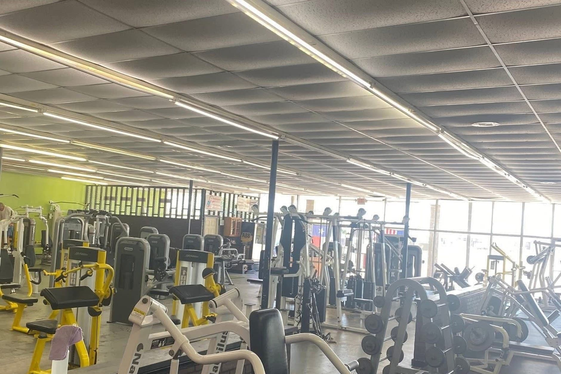 Strength machines on the training floor at Absolute Fitness